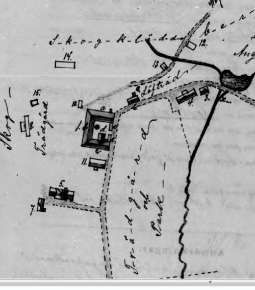 Kärralunds gård 1902. Källa: Brandförsäkringsverket.