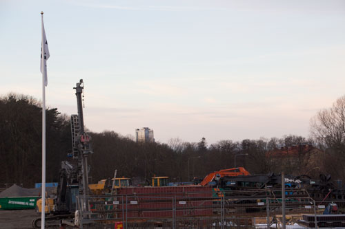 Gothia Towers tredje torn reser sig vid horisonten, närmare än man kanske tror. Foto: Per Hallén 2014