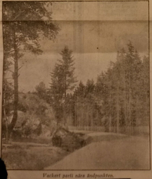 Vackert parti vid vägens slut.