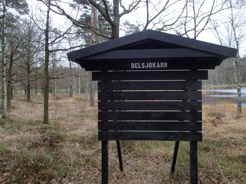 Ny info-tavla nära Delsjökärr