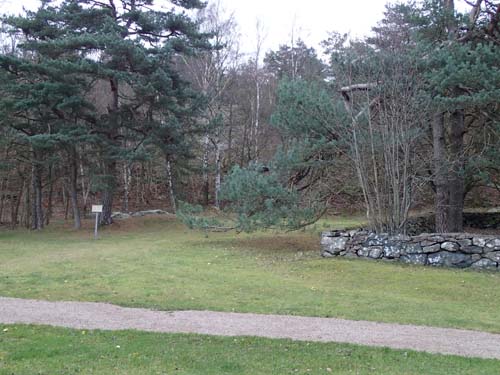 Hällkistan "Ringshåla" och kolerakyrkogården. Foto: Per Hallén 2014