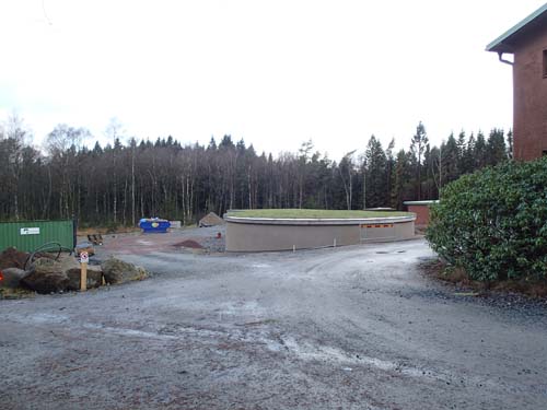 Det nya vattenverket vid Kåsjön växer sakta fram. Foto: Per Hallén 2014
