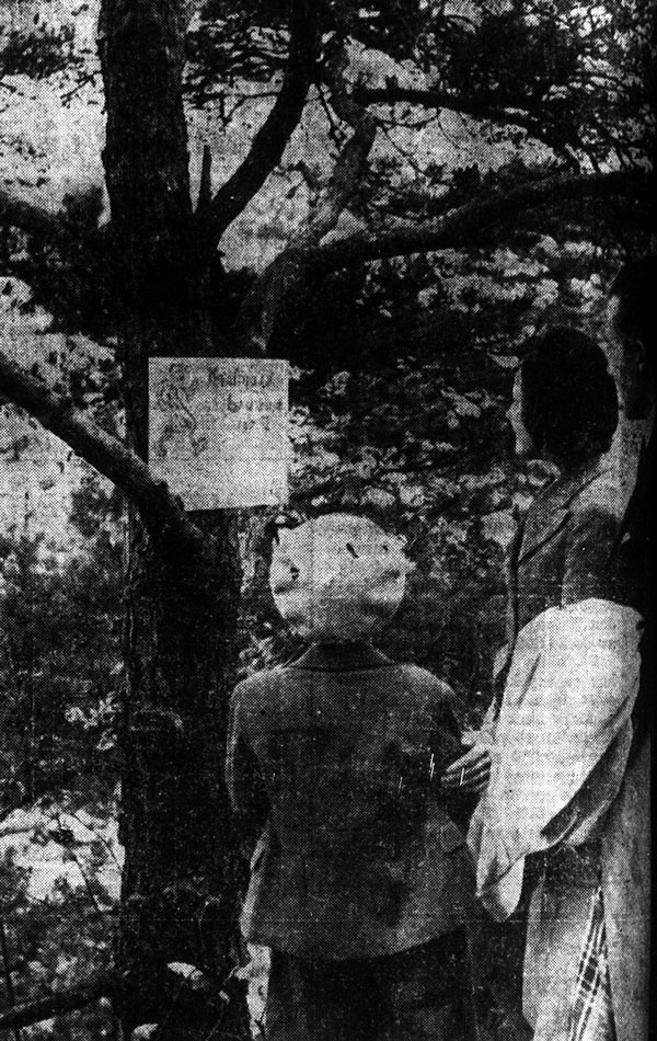 Deltagare i poängpromenaden. Ur GT den 14 oktober 1946.