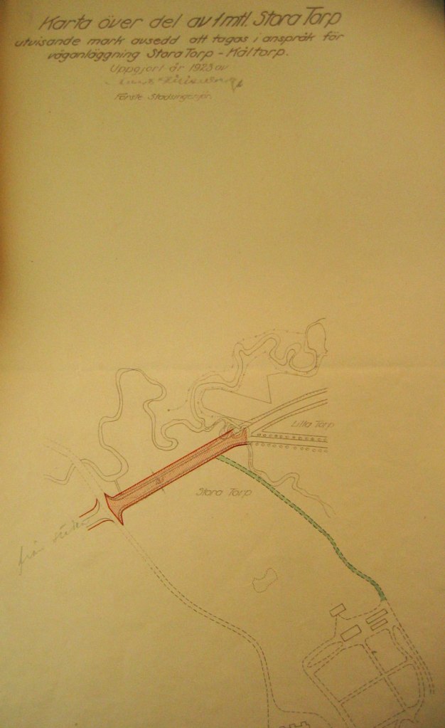 Den mark och vägsträcka som gavs i gåva till Göteborgs stad.