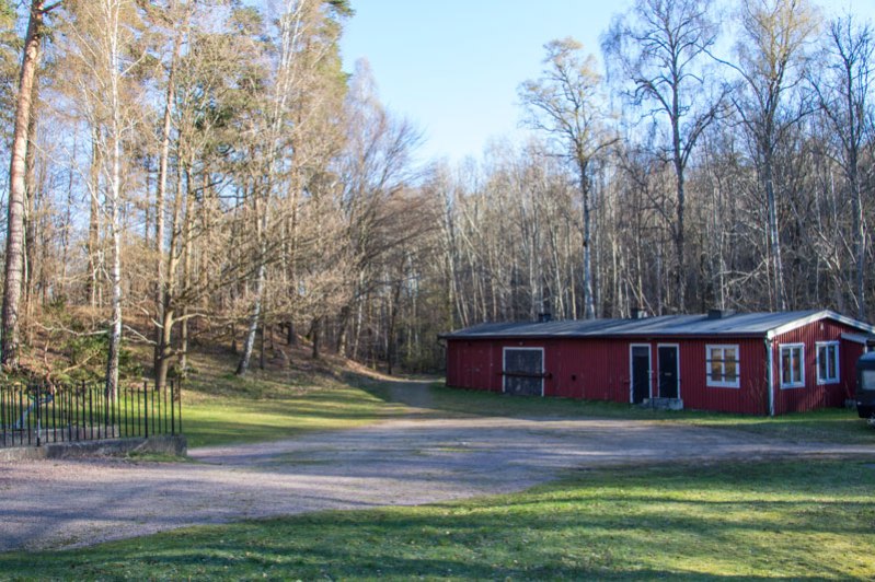 Delsjöns gamla utlopp och vadstället där forntidsvägen korsade Storebäcken. Foto: Per Hallén 2016