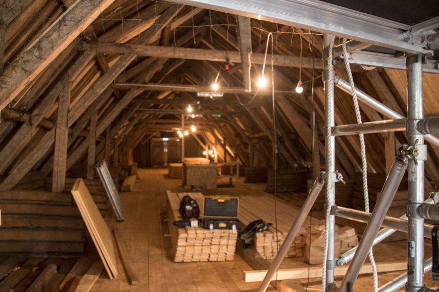 Loftet ovan stallet. Foto: Per Hallén 2016