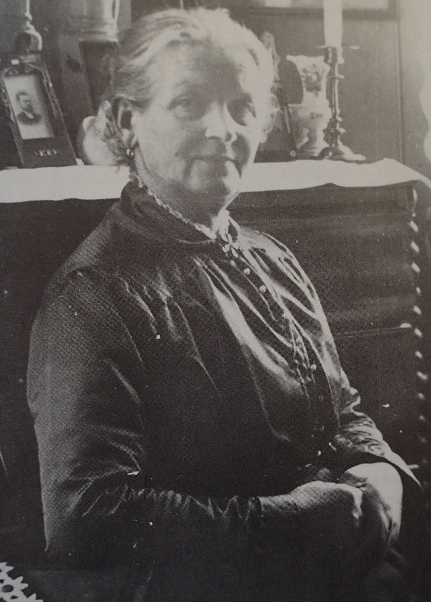 Berta Evelina Utberg från Utby. Lärarinna i Öjersjö 1890-1923. Bilden är hämtad ur 
