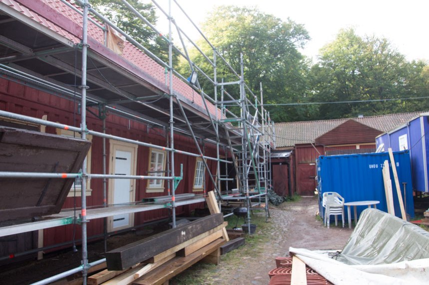 Inom några dagar kommer ställningen att plockas bort. Foto: Per Hallén 2016.