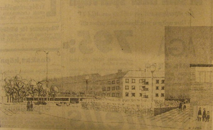 Skiss över förslaget från 1966, hämtat ur GT 6 april.