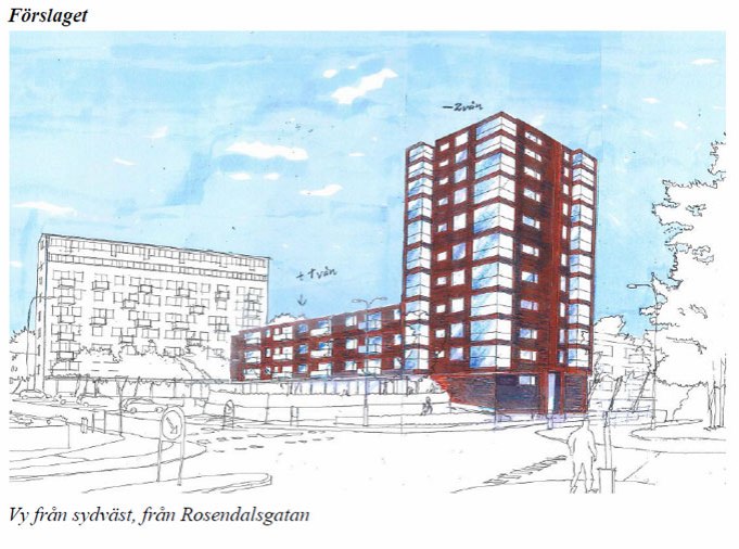 "Nya" Stabbetorget enligt det framlagda förslaget, dock endast en skiss ännu.
