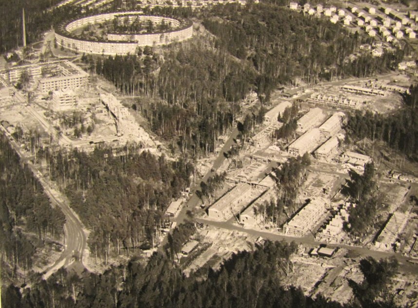 Flygfoto över Robertshöjd, ur GT 29 mars 1961.